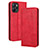 Leather Case Stands Flip Cover Holder BY4 for Realme 10T 5G Red