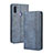 Leather Case Stands Flip Cover Holder BY4 for Samsung Galaxy A11 Blue