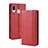 Leather Case Stands Flip Cover Holder BY4 for Samsung Galaxy A40 Red