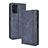 Leather Case Stands Flip Cover Holder BY4 for Samsung Galaxy F52 5G Blue