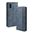 Leather Case Stands Flip Cover Holder BY4 for Samsung Galaxy M21 Blue