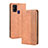 Leather Case Stands Flip Cover Holder BY4 for Samsung Galaxy M31 Brown