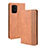 Leather Case Stands Flip Cover Holder BY4 for Samsung Galaxy S10 Lite Brown