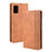 Leather Case Stands Flip Cover Holder BY4 for Samsung Galaxy S20 Ultra 5G Brown