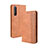 Leather Case Stands Flip Cover Holder BY4 for Sony Xperia 1 II Brown