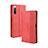 Leather Case Stands Flip Cover Holder BY4 for Sony Xperia 10 II Red