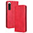 Leather Case Stands Flip Cover Holder BY4 for Sony Xperia 5 IV Red