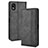 Leather Case Stands Flip Cover Holder BY4 for Sony Xperia Ace III SO-53C Black