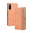 Leather Case Stands Flip Cover Holder BY4 for Sony Xperia L4 Brown