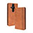 Leather Case Stands Flip Cover Holder BY4 for Sony Xperia PRO-I Brown