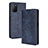 Leather Case Stands Flip Cover Holder BY4 for Xiaomi Poco M3 Blue