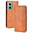 Leather Case Stands Flip Cover Holder BY4 for Xiaomi Redmi 10 Prime Plus 5G Brown