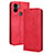Leather Case Stands Flip Cover Holder BY4 for Xiaomi Redmi A1 Plus Red