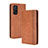 Leather Case Stands Flip Cover Holder BY4 for Xiaomi Redmi K30S 5G Brown