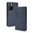 Leather Case Stands Flip Cover Holder BY4 for Xiaomi Redmi Note 11 Pro+ Plus 5G Blue