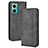 Leather Case Stands Flip Cover Holder BY4 for Xiaomi Redmi Note 11E 5G Black