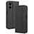 Leather Case Stands Flip Cover Holder BY4 for Xiaomi Redmi Note 11R 5G Black