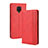 Leather Case Stands Flip Cover Holder BY4 for Xiaomi Redmi Note 9 Pro Red