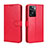 Leather Case Stands Flip Cover Holder BY5 for OnePlus Nord N20 SE Red