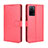 Leather Case Stands Flip Cover Holder BY5 for Oppo A56 5G Red