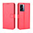 Leather Case Stands Flip Cover Holder BY5 for Oppo A56S 5G Red