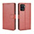 Leather Case Stands Flip Cover Holder BY5 for Oppo F19 Pro Brown