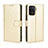 Leather Case Stands Flip Cover Holder BY5 for Oppo F19 Pro Gold