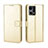 Leather Case Stands Flip Cover Holder BY5 for Oppo Reno7 4G Gold