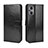 Leather Case Stands Flip Cover Holder BY5 for Oppo Reno7 Lite 5G Black