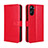 Leather Case Stands Flip Cover Holder BY5 for Realme Q5x 5G Red
