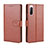 Leather Case Stands Flip Cover Holder BY5 for Sony Xperia 10 II Brown