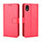 Leather Case Stands Flip Cover Holder BY5 for Sony Xperia Ace III Red