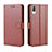 Leather Case Stands Flip Cover Holder BY5 for Sony Xperia L3 Brown