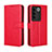 Leather Case Stands Flip Cover Holder BY5 for Vivo V27 Pro 5G Red