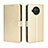 Leather Case Stands Flip Cover Holder BY5 for Xiaomi Mi 10i 5G Gold