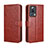 Leather Case Stands Flip Cover Holder BY5 for Xiaomi Mi 12 Lite NE 5G Brown