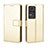 Leather Case Stands Flip Cover Holder BY5 for Xiaomi Poco F4 5G Gold