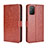 Leather Case Stands Flip Cover Holder BY5 for Xiaomi Poco M3 Brown