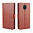 Leather Case Stands Flip Cover Holder BY5 for Xiaomi Redmi Note 9 Pro Brown