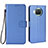 Leather Case Stands Flip Cover Holder BY6 for Xiaomi Mi 10i 5G Blue