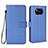 Leather Case Stands Flip Cover Holder BY6 for Xiaomi Poco X3 NFC Blue