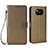 Leather Case Stands Flip Cover Holder BY6 for Xiaomi Poco X3 Pro Brown