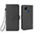 Leather Case Stands Flip Cover Holder BY6 for Xiaomi Redmi 9C Black