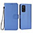 Leather Case Stands Flip Cover Holder BY6 for Xiaomi Redmi K30S 5G Blue