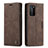 Leather Case Stands Flip Cover Holder C01S for Huawei P40 Pro Brown
