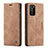 Leather Case Stands Flip Cover Holder C01S for Huawei P40 Pro Light Brown