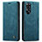 Leather Case Stands Flip Cover Holder C01S for Oppo Reno8 T 4G Blue
