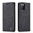 Leather Case Stands Flip Cover Holder C01S for Samsung Galaxy A02s Black