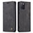 Leather Case Stands Flip Cover Holder C01S for Samsung Galaxy A41 Black