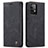 Leather Case Stands Flip Cover Holder C01S for Samsung Galaxy A52 5G Black